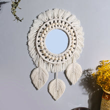 Load image into Gallery viewer, Rustic Handwoven Mirror Design
